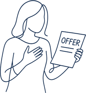 Person receiving offer